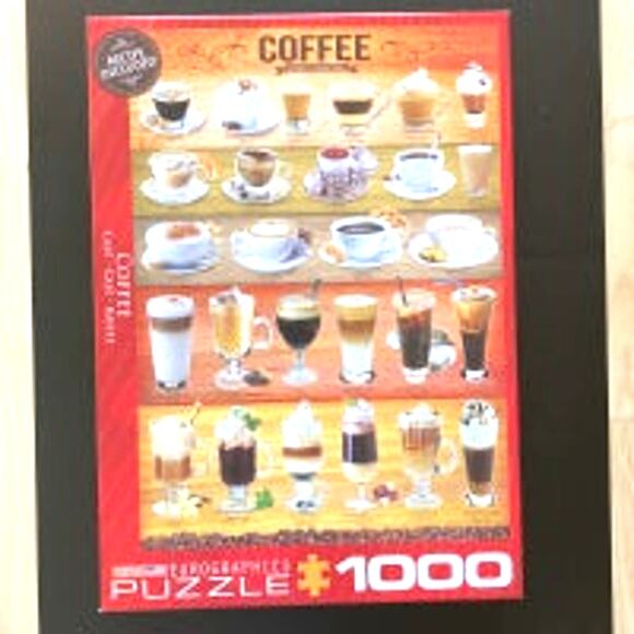 Eurographics 1000 Piece Jigsaw Puzzle: Coffee - Pre-Owned - Picture 1 of 6